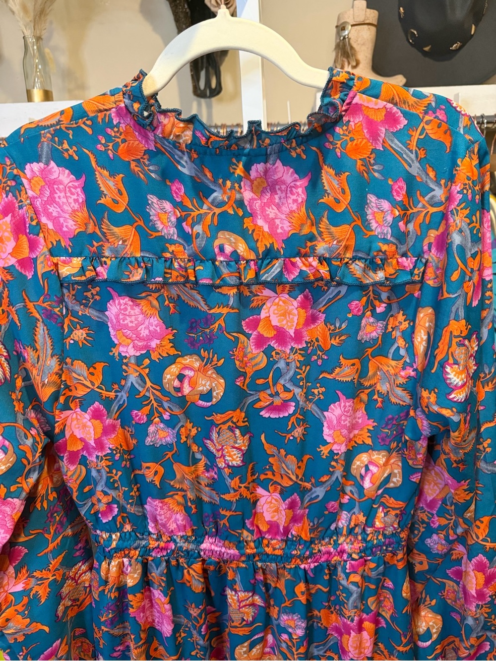 Boemo x Anthropologie Vibrant Floral Paisley Long Sleeve Maxi Dress - Picture 13 of 14